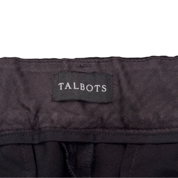 TALBOTS SIZE 10 BLACK HAMPSHIRE STRAIGHT ANKLE PANTS POLY-VISCOSE-SPANDEX - Picture 8 of 12